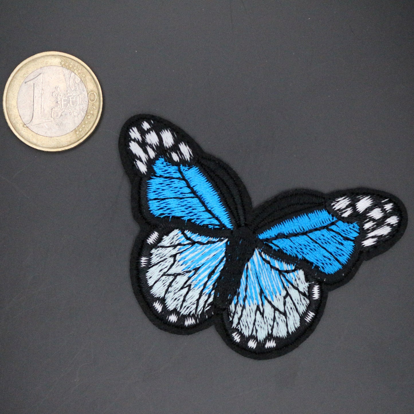 2 Butterflies Blue Patch